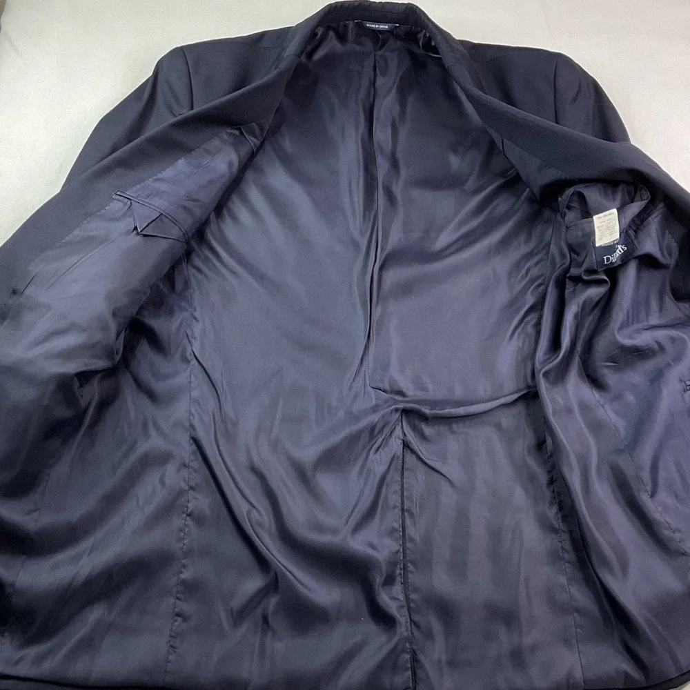 Ralph Lauren blazer coat Mens 42L Navy Blue 100% Wool